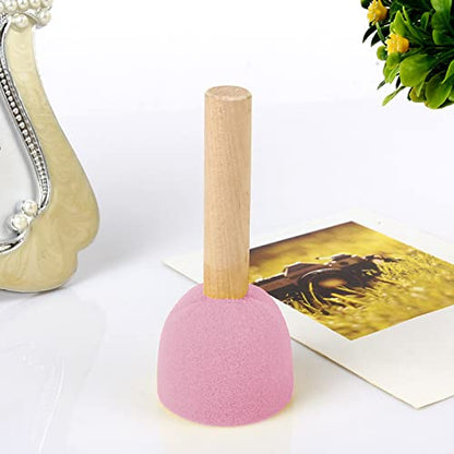 WAFJAMF 20 Pcs Round Sponges Brush Set 4 Sizes DIY Painting Tools - color: Pink