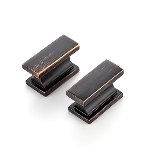 Oil Rubbed Bronze Cabinet Pulls, Single Hole, 10 Pack, Heavy Duty - color: Oil Rubbed Bronze, size: Single Hole
