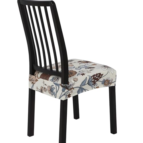 SearchI Dining Chair Seat Covers Set of 4, Rear Covered, Big Flower - color: Big Flower