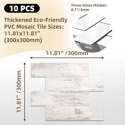 Peel and Stick Backsplash Tile for Kitchen & Bathroom Walls - Waterproof Smart Renter Friendly Sticker - color: Polished Eurasia Silver - Gray