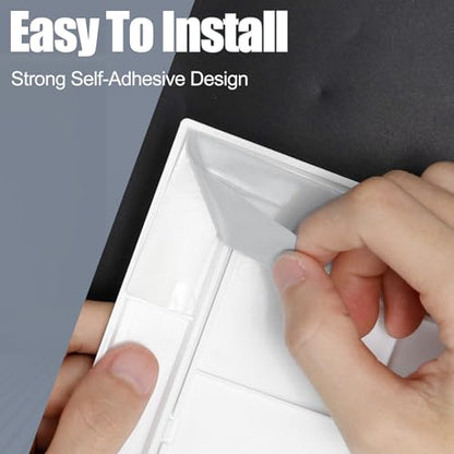 Flamorrow Self Adhesive Access Panel for Drywall, 8" x 8" Plumbing Access Panel, Heavy Duty Plastic Wall Access Door for Drywall, Wall Hole Cover for Ceiling, Easy to Install, Paint Freely