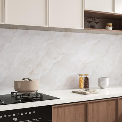 Matte White Marble Countertop Contact Paper Waterproof Thick