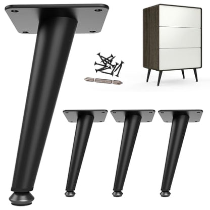 6 Inch Furniture Legs, Metal Cabinet Legs for Furniture Set of 4 - size: 6 Inch | 15.5cm