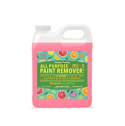 Watch Dog All Purpose Citrus Paint Remover - Ruby Red Color, Citrus Scent - Removes Multiple Layers of Paint (Latex, Oil, Acrylic, Water-Based), Varnish, & Coatings - Do It Yourself Friendly - 32oz