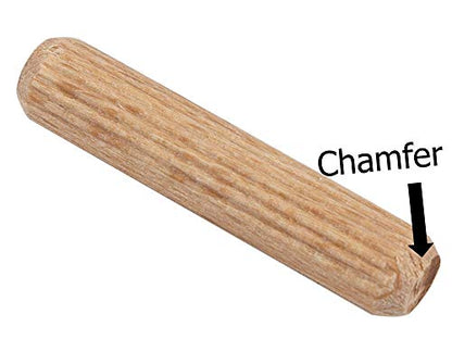5/16" x 1.5" Fluted Wood Dowel Pins (100 Pack) – Premium Kiln-Dried Beechwood Furniture Joinery Pins – Tapered Chamfered Ends for Easy Insertion – Ideal for Arts, Crafts, and DIY Woodworking Projects - size: 5/16" x 1.5"