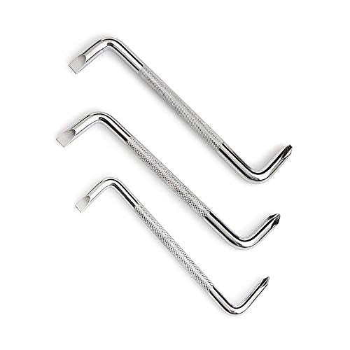 SITAKE 3pcs Offset Screwdriver Set, Head Screwdriver Set with Magnetic, Z-type Screw Drive with Philips and Flathead