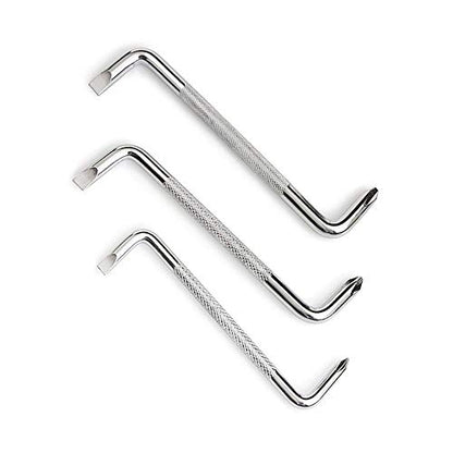 SITAKE 3pcs Offset Screwdriver Set, Head Screwdriver Set with Magnetic, Z-type Screw Drive with Philips and Flathead