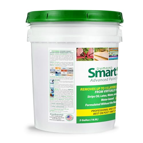 Smart Strip Advanced Paint Remover - for Removal of Acrylic, Latex, Oil, & Water-Based Coatings - Non-Caustic Formula - Indoor/Outdoor - Contractor & DIY Friendly - 5 Gallon - size: 5 Gallon