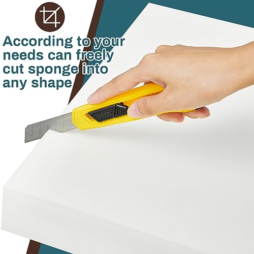 Frienda 6 Pack 2 x 22 x 22 High Density Foam Cushion 2.2 Density, 50 Ild - size: 2" X 22" X 22"
