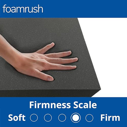 FoamRush 0.5" x 18" x 20" Charcoal High Density Upholstery Foam Cushion, Upholstery Sheet, Foam Padding, Seat Replacement, Wheelchair Seat & Chair Cushion Replacement, Square, Made in USA - color: Charcoal Foam, size: 0.5" x 18" x 20"