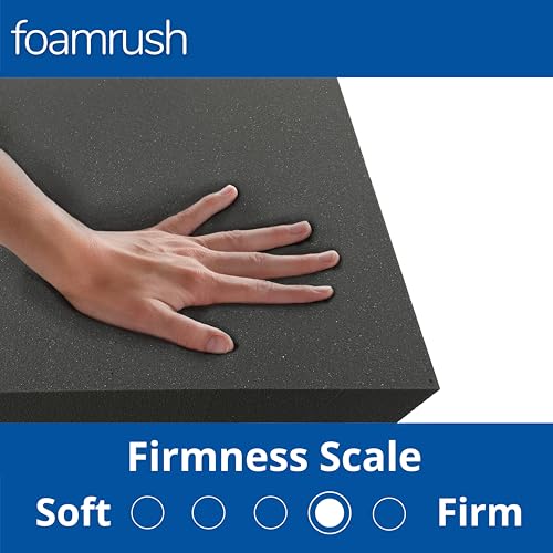 FoamRush 5" x 20" x 20" Charcoal High Density Upholstery Foam Cushion (Upholstery Sheet, Foam Padding, Seat Replacement, Chair Cushion Replacement, Square Foam, Wheelchair Seat Cushion) Made in USA - color: Charcoal Foam, size: 5" x 20" x 20"
