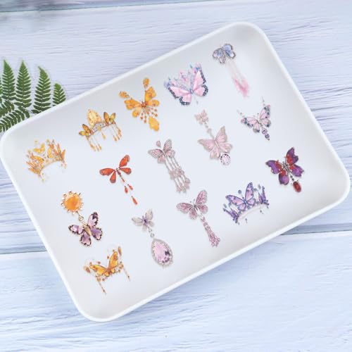 50Pcs Gem Butterfly Scrapbook Stickers – Crystal Butterfly Clear Stickers for Journaling, Scrapbooking, Laptop, Art Crafts - color: Crystal Butterfly