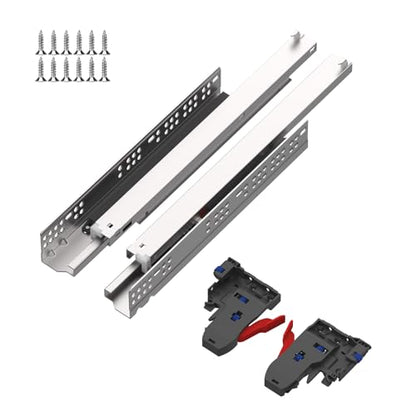 18 Inch 6 Pair Undermount Soft Close Drawer Slides Full Extension - size: 18 Inch-6 Pair