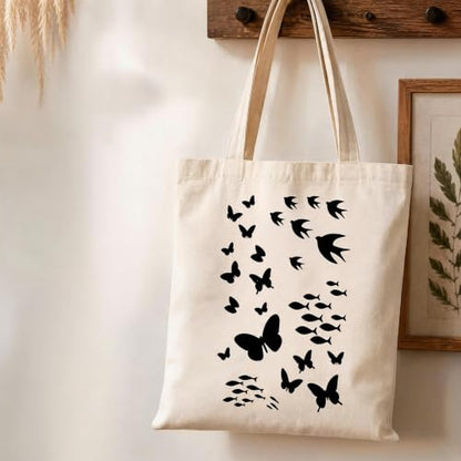 TIAMECH A4 Reusable Butterfly Swallow School of Fish Stencil for Painting - color: Butterfly Swallow School of Fish