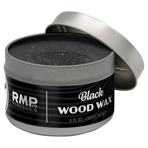 RMP Finishes Wax for Wood Finishing, Unfinished Furniture, Cutting Boards, Butcher Blocks, Food Grade, Vegan, Black, 4 oz. - color: Black, size: 4 Fl Oz