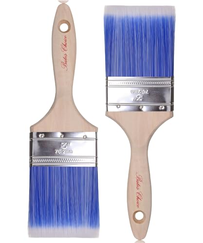 Bates 3-Inch Paint Brushes, 2 Pack - Treated Wood Handle, Stain & Furniture Brush, Painting Brush for Walls - color: Wood Handle, size: 2 Pack, 3"