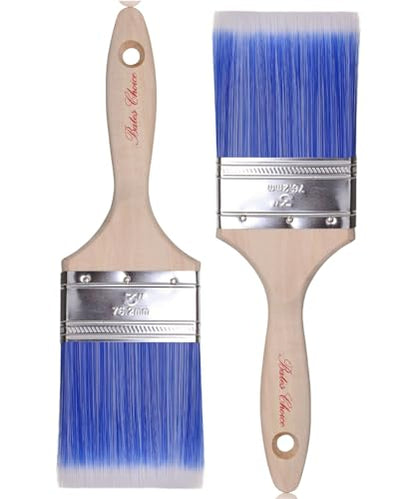Bates 3-Inch Paint Brushes, 2 Pack - Treated Wood Handle, Stain & Furniture Brush, Painting Brush for Walls - color: Wood Handle, size: 2 Pack, 3"