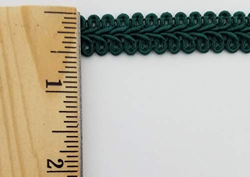 1/2" Chinese French Braid Gimp Trimming - 10 Continuous Yards - Many Colors! (Dk. Green) - color: Dk. Green
