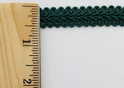 1/2" Chinese French Braid Gimp Trimming - 10 Continuous Yards - Many Colors! (Dk. Green) - color: Dk. Green