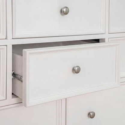 Goldenwarm Brushed Nickel Cabinet Knobs, Round Drawer Handles 1-1/4 Inch 10 Pack | Rustproof Single Hole Cabinet Hardware, Solid Zinc Alloy, Screws Included for Cupboard Closet Furniture Upgrade - color: Brushed Satin Nickel, size: Knob(1-1/4 In)