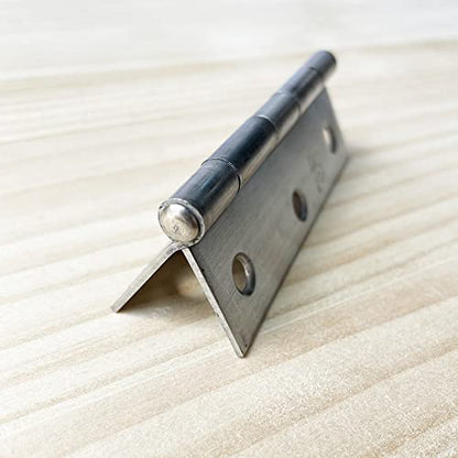2pcs 304 Stainless Steel 3.5-inch Folding Butt Hinges Home Furniture Hardware Door Hinges for Door Case Lid Wooden Box Chest (89mm x 55mm x 1.5mm) - size: 2pcs 3.5-inch w Screws
