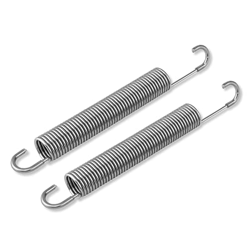 GUPO 6-1/4 inch (2Pcs) Stainless Steel Replacement Recliner Sofa Chair Mechanism Tension Spring - Long Neck Hook Style