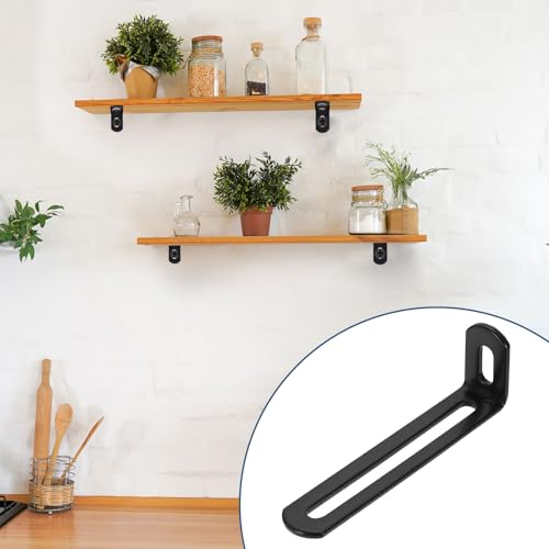 uxcell 8 Pcs Adjustable Right Angle Brackets 3.9"x1.2"x0.7" Black - color: Black, size: 3.9"x1.2"x0.7"