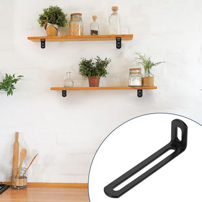 uxcell 8 Pcs Adjustable Right Angle Brackets 3.9"x1.2"x0.7" Black - color: Black, size: 3.9"x1.2"x0.7"