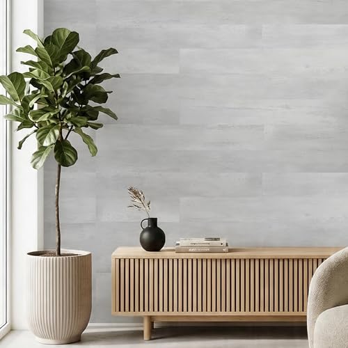 Peel and Stick Wall Panels, Easy Self Adhesive Vinyl Tiles Wall Planks, Farmhouse Wood Grain Shiplap for Kitchen Bedroom Interior WallDecor (12 pcs/18.1 Sq Ft/Box) (Classic White Oak) - color: Classic White Oak