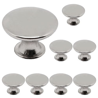 8 Pcs Brushed Nickel Cabinet Knobs, Silver Dresser Knob Kitchen Drawer Knobs, Single Hole Cupboard Door Knob Dresser Drawer Pulls Handles - color: Brushed Nickel, size: 8 Pack