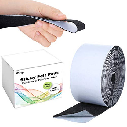 Pllieay 1 Pack Felt Tape in Self Adhesive, 1.96inch x 0.04inch x 14.7feet