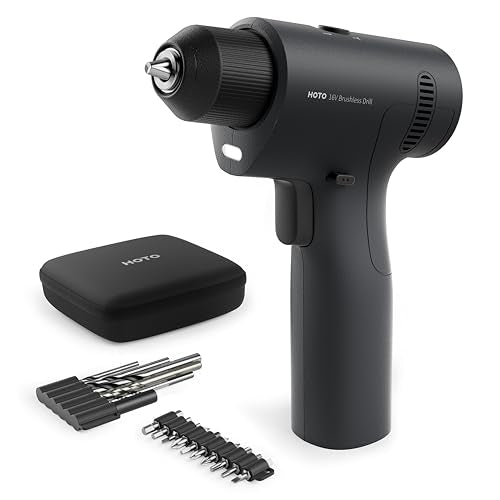 HOTO 16V Drill Set, Taladro InaláMbrico, Brushless Power Drilll
