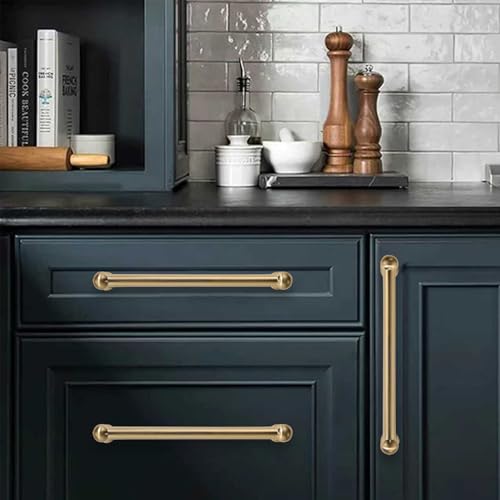 2 Pack Champagne Bronze Cabinet Pulls - Elegant Satin Brass Handle for Drawers and Cabinets, 3-1/2 Inch Hole Center, Modern Kitchen & Bathroom Hardware. - color: Champagne Bronze, size: 3-1/2 Inch hole center
