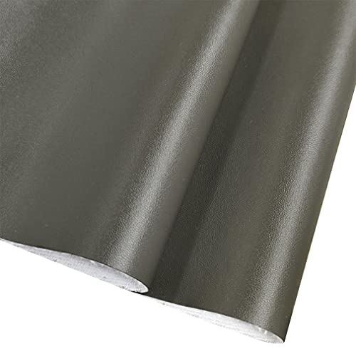 HYANG Smooth Solid Color Grey Faux Leather Sheets 1 Rolls 12"X53" (30cmX135cm),Faux Leather is Great for, Bows,Earrings Handmade DIY Craft Projects Making - color: Grey