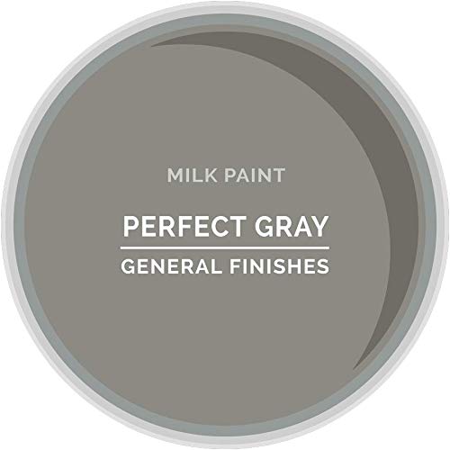 General Finishes Water Based Milk Paint, 1 Pint, Perfect Gray - color: Perfect Gray, size: 16 Fl Oz (Pack of 1)