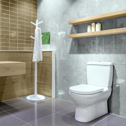 20-Pack Peel and Stick Grey Marble Tiles (11.8" x 11.8") – 19.4 Sq. Ft. Waterproof PVC Shower & Backsplash Tiles for Bathroom, Kitchen, and Living Room – Self-Adhesive, Easy Installation