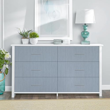 Grey Blue Peel and Stick Grasscloth Texture Wallpaper 15.74" x 196.85" - color: Grey Blue, size: 15.7" x 196.9"