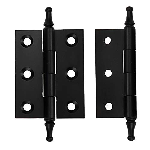 2 Inch Folding Butt Hinges, Matte Black, 2Pcs - color: Matte Black, size: 2 Inches