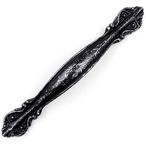 Jetland Cabinet Hardware Handle Pull - 5-Pack, Antique Silver, 3" (76mm) Hole Centers, PW8803AS76 - color: Antique Silver, size: 3 Inch Hole Centers