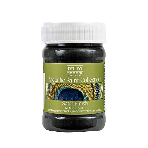 Modern Masters Satin Black Pearl Metallic Paint - color: Satin Black Pearl, size: 6 Fl Oz (Pack of 1)