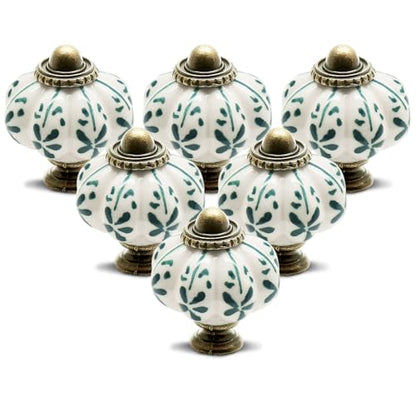 12pcs Ivory Pumpkin Knobs, Leaf Pattern Cabinet Knobs - color: Leaf, size: 12 Pieces