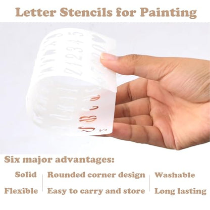 24 Pieces Letter Stencils for Painting,Reusable for Creative Projects. - color: 24PCS-C