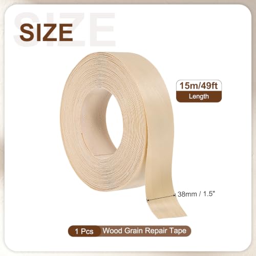 uxcell 1.5" x49 ft Veneer Edge Banding, Pre-Glued Iron on, Birch - color: Birch, size: 1.5" x 49 ft