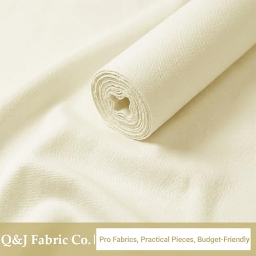 Beige Poly Cotton Water Resistant Canvas Fabric, 10 Yards, 59 Inch Wide - color: Beige, Water Resistant, size: 10 Yards