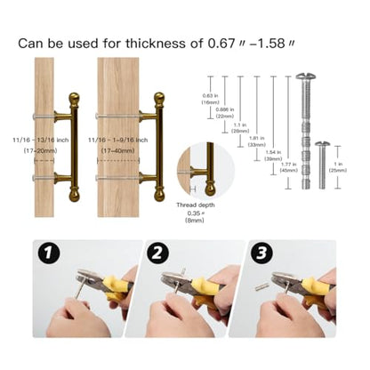 YAGU 6 Pack Champagne Bronze Kitchen Cabinet pulls 3 Inch(76mm) Hole Center Solid Dark Gold Dresser Drawer Handles Furniture Honey Bronze Hardware for Cupboard Wardrobe Closet Vanity - color: Champagne Bronze, size: 6 Pack, style: 3''/76MM Hole Center