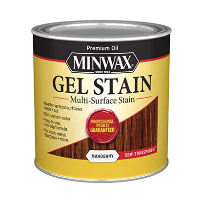Minwax 260504444 Gel Stain, Mahogany, 1/2 Pint - color: Mahogany, size: 1/2 Pint