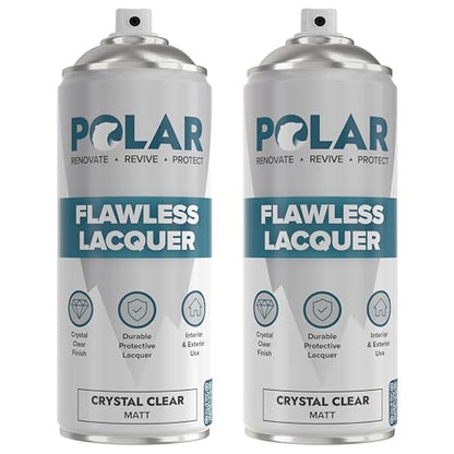 Polar Clear Matte Flawless Lacquer Spray - 2 x 13.5 Fl Oz - color: Clear Matt, size: 13.5 Fl Oz (Pack of 2)