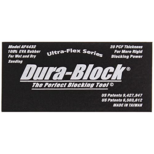 Dura-Block Scuff Pad - 5.6in Ultra-Flex Hook and Loop Scruff Pad Sanding Blocks for Wood and Auto Fits Wet Dry Sandpaper