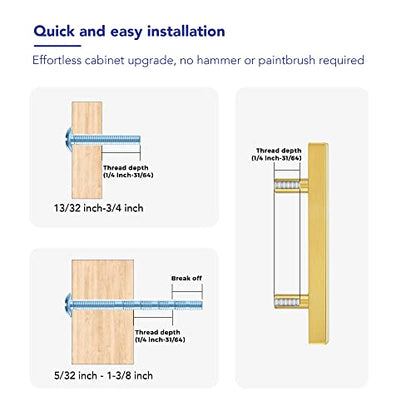 Ravinte Hardware Gold Cabinet Handles Drawer Pulls 3 Inch CC 25 Pack - color: Gold Square T-Shaped, size: 3" Hole Center