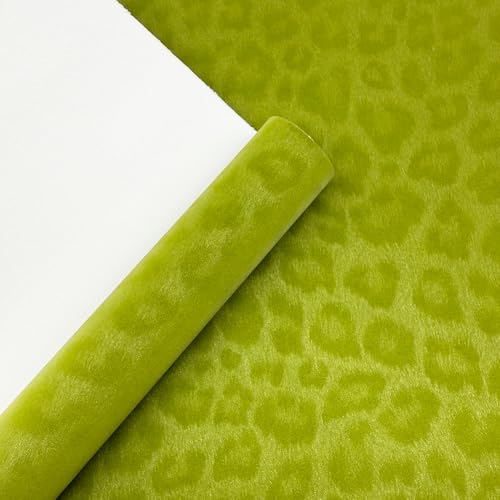 Faux Leather Leopard Roll 32 x 137 cm(12 x 54 inches) Multipurpose Synthetic Faux Leather for DIY Crafts, Earrings, Wallets, Bows, Cosmetic Bags, Handbags - Craft Making Supply (Green) - color: Green